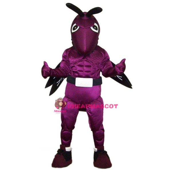 Power Purple Bee Mascot Costume 