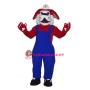 Red Bulldog Builder Mascot Costume 