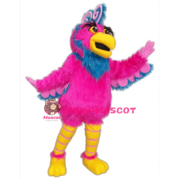 Fantasy Pink Bird Mascot Costume 