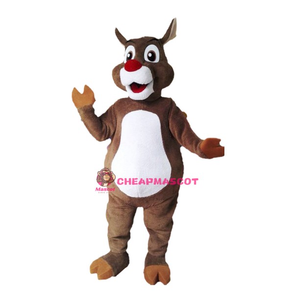 Happy Little Christmas Reindeer Mascot Costume 