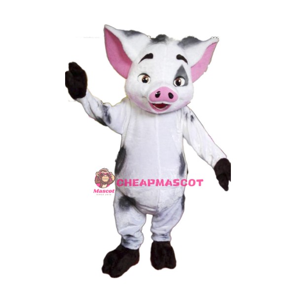 Cute Spotted Piglet Mascot Costume 