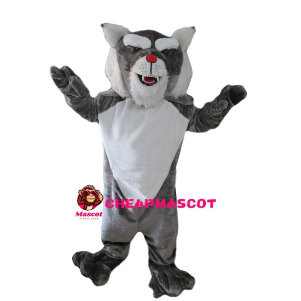 Fiercely Grey Tiger Mascot Costume