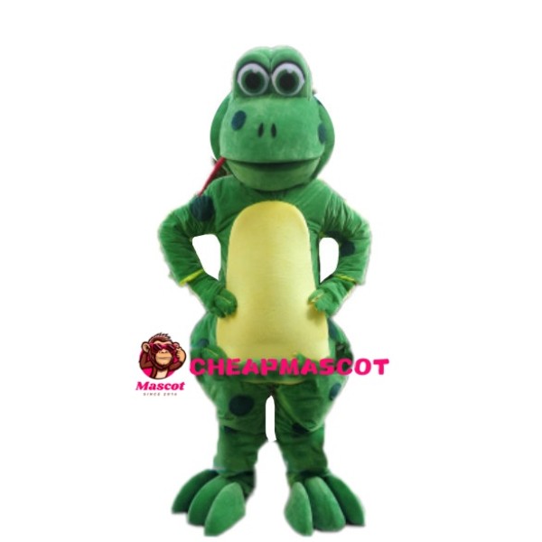 Cartoon Green Snake Mascot Costume