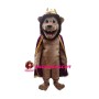 Genial Lion King With Crown Mascot Costume