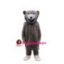 Glad Grey Long Fur Beaver Mascot Costume