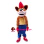 Playing Fox With Ice Skates Mascot Costume