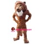 Elated Muscle Lion Mascot Costume