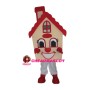 Red House With Chimney Mascot Costume