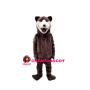 Upbeat Brown Bear Mascot Costume