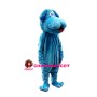 Super Lovely Blue Dog With Big Mouth Mascot Costume