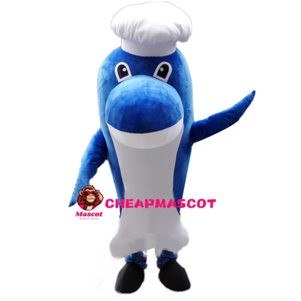 Reliable Dolphin Chef With Hat Mascot Costume