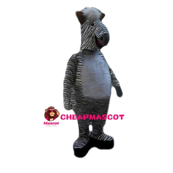 Clumsy Zebra With Big Belly Mascot Costume