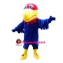 Cartoon Blue Bird With Red Head Mascot Costume
