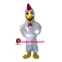 Aggressive White Rooster Mascot Costume