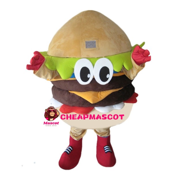 Double Beef Cheese Burger Mascot Costume