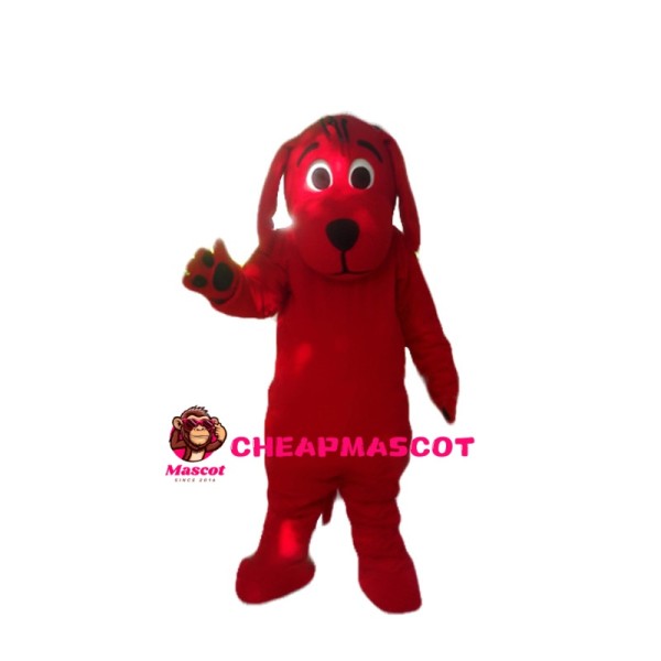 Sociable All Red Dog Mascot Costume