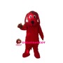 Sociable All Red Dog Mascot Costume