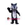 Cunning Black & Grey Wolf Mascot Costume