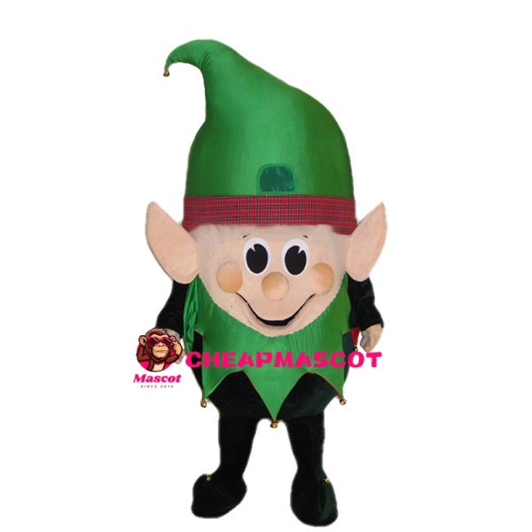 Dwarf Elf With Green Hat Mascot Costume
