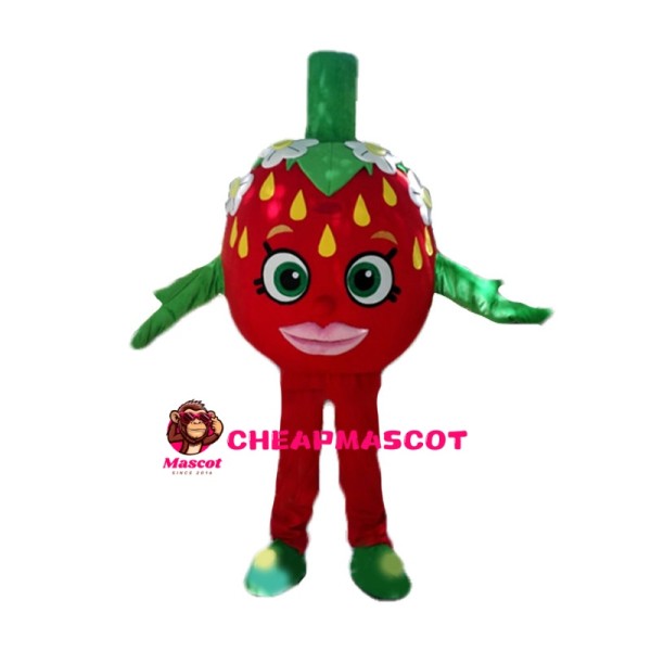 Strawberry With Small Flowers Mascot Costume