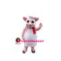 Pink Pig Chef With Red Towel Mascot Costume