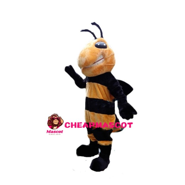 Angry Hale Orange Bee Mascot Costume