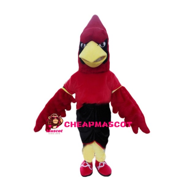 Short Plush Eagle With Black Shorts Mascot Costume