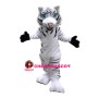 Robust Wild White Tiger Mascot Costume