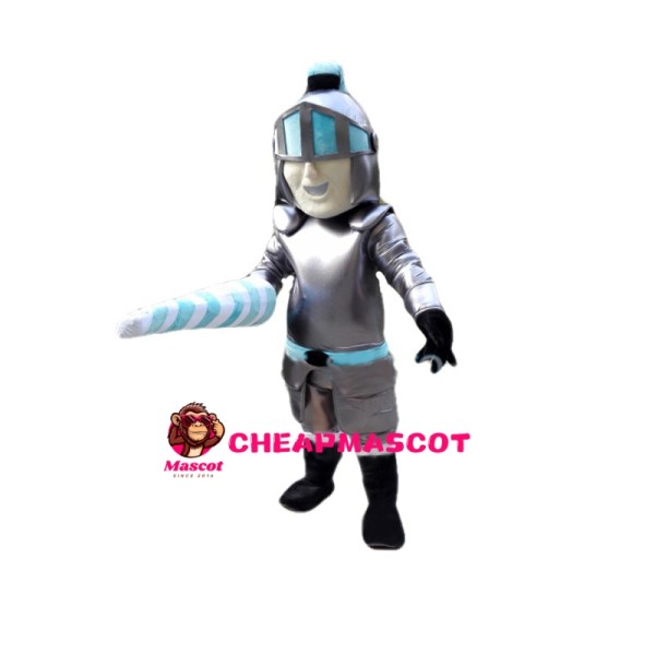 Fighting Soilder With Ironhide Armor Mascot Costume