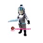 Fighting Soilder With Ironhide Armor Mascot Costume
