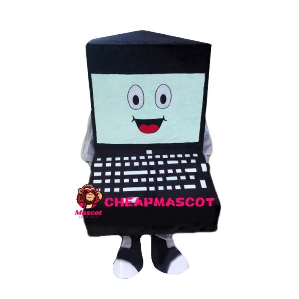Expensive High-end Black Laptop Mascot Costume