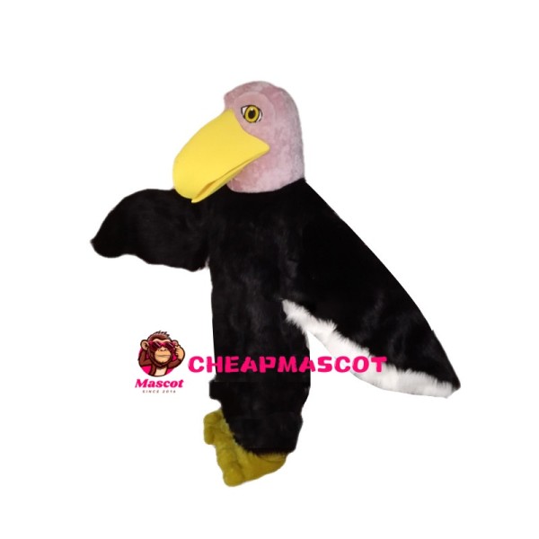Stopped Eagle With Pink Head Mascot Costume