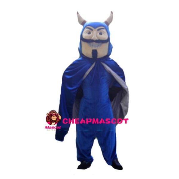 Blue Tauren With Cloak Mascot Costume