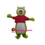 Agreeable Green Bear With Red Shirt Mascot Costume