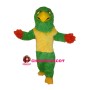 Grass Green Eagle In Yellow Top Mascot Costume