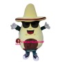 Sweet Avocado With Sunglasses Mascot Costume