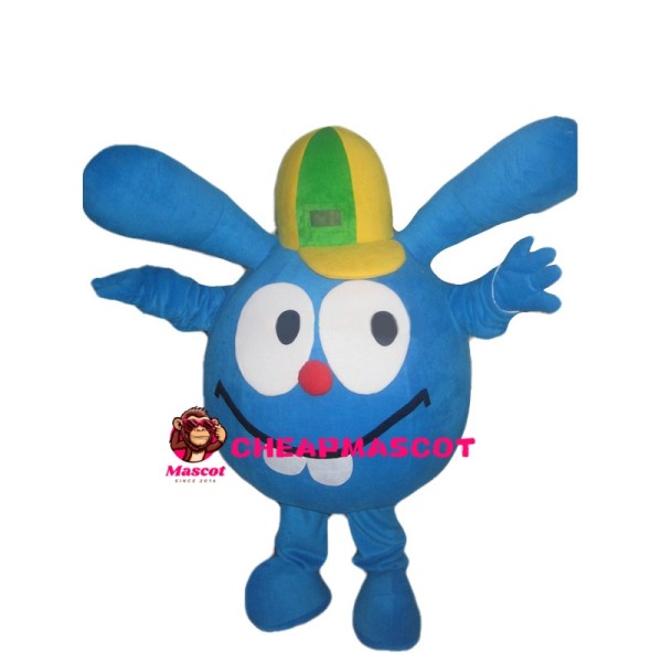 Blue Doll With So Long Ears Mascot Costume
