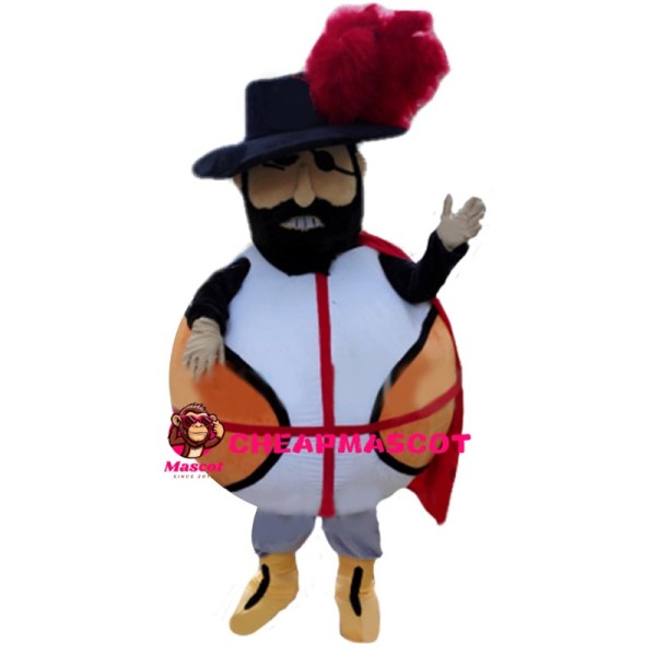 Bearded Basketball Man Mascot Costume