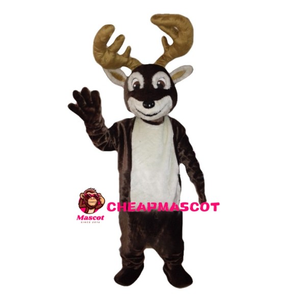 Merry Brown Moose Mascot Costume