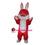 Lovable Red Rabbit Mascot Costume