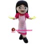 Female Cleaner With Apron Mascot Costume
