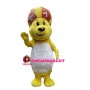Lively Cartoon Lion With Ball Shaped Mane Mascot Costume