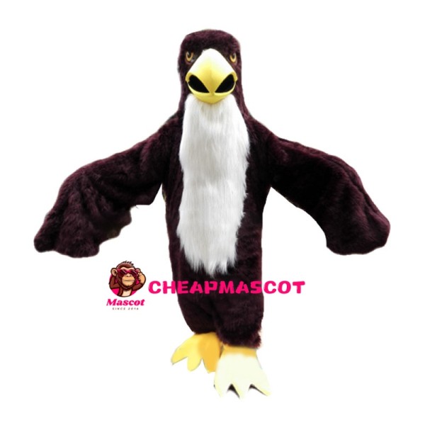 Red Brown Eagle With Powerful Wings Mascot Costume