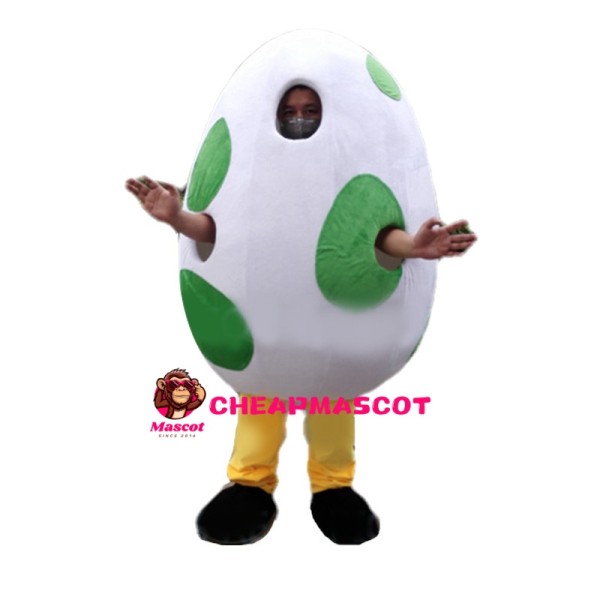 Faceless Giant Dinosaur Egg Mascot Costume