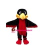 Fat Head Black & Red Bird Mascot Costume