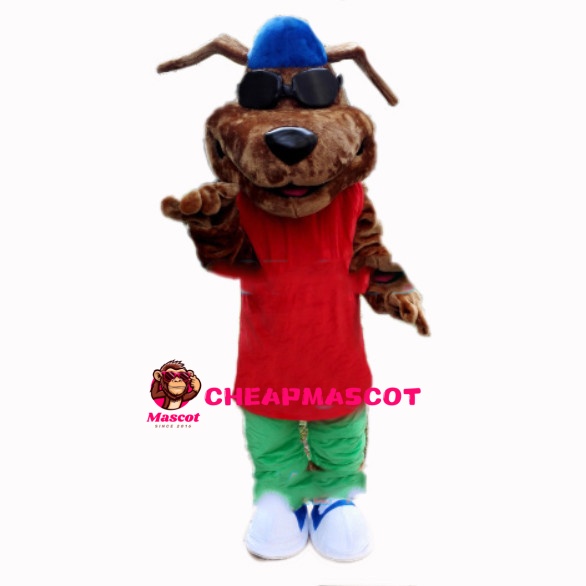 Cool Hiphop Dog With Sunglasses Mascot Costume