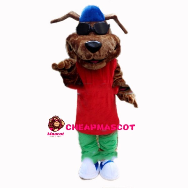 Cool Hiphop Dog With Sunglasses Mascot Costume