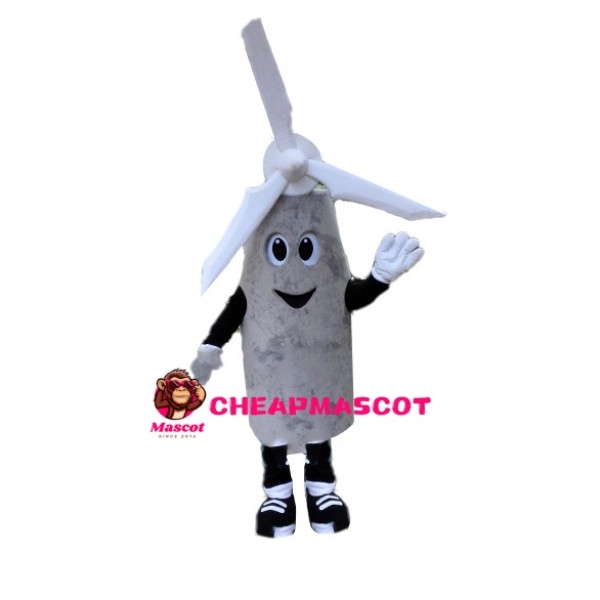 Wind Power Station With Windmill Mascot Costume