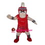 Brave Soldier In Red Armor Mascot Costume