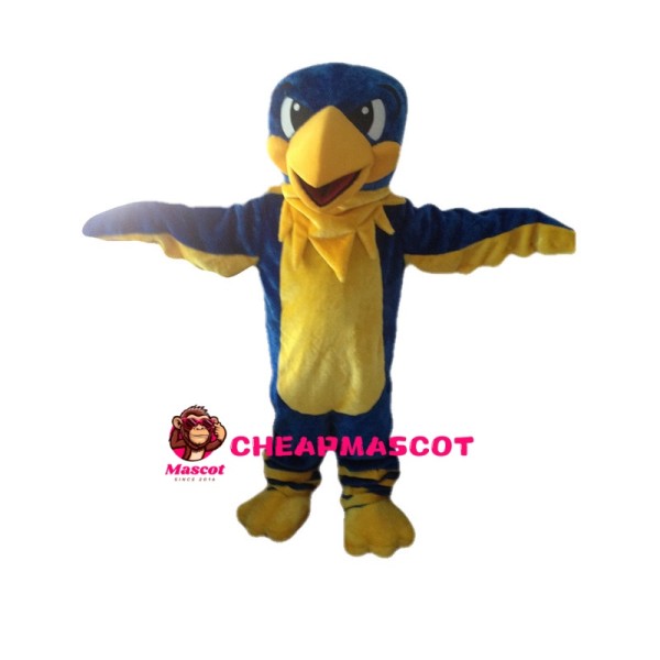 Blue Bird With Yellow Beak Mascot Costume